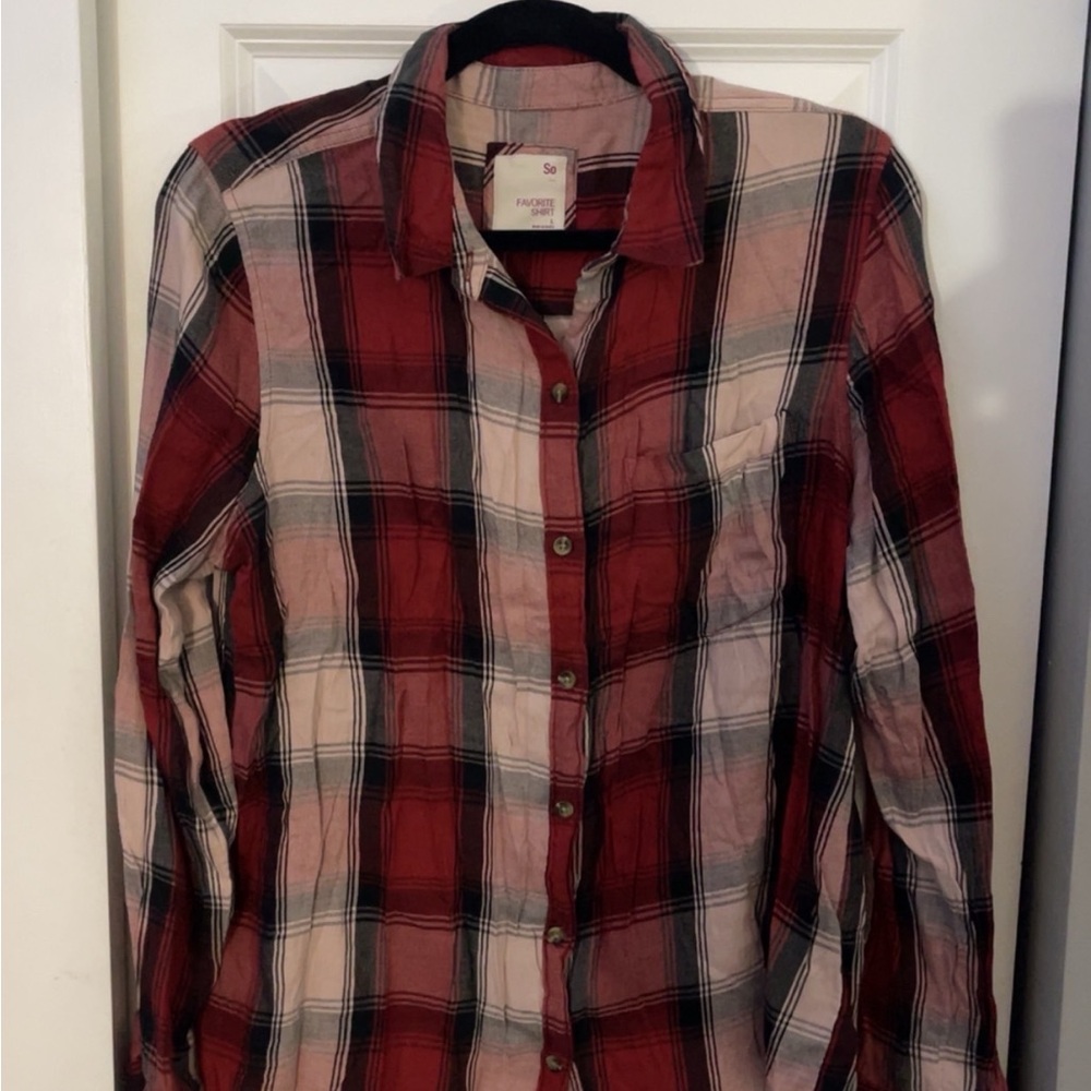 Plaid Button-Up Shirt